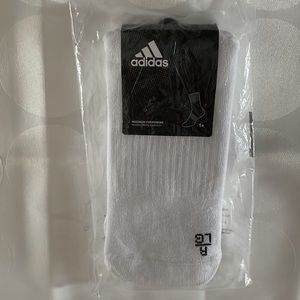 NWT Adidas Mens Crew Long White Socks Large